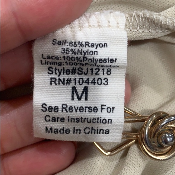 SWEET JOURNEY / lace trim maxi Dress Sz M - Picture 7 of 8